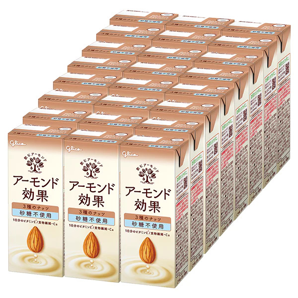 江崎グリコ アーモンド効果 3種のナッツ 砂糖不使用 200ml 24本×2ケース(48本) 送料無料 飲むアーモンド アーモンドミルク