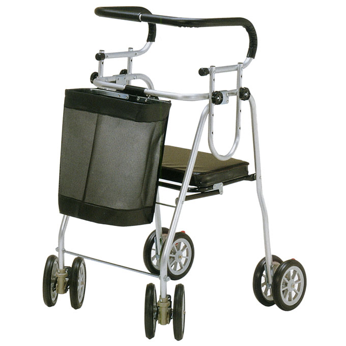 シルバーカー アシストシルバーカー ニューデラックス フットストッパー付 五十畑工業 H007 歩行車 歩行器 手押し車 老人用 高齢者 押し車 シルバーカート シニアカート プレゼント ギフト 介護｜ケンクル