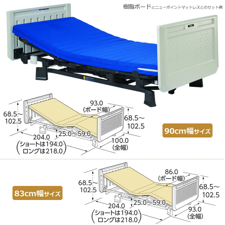 楽天市場 介護ベッド 在宅介護用ベッド ３モーターベッド ミオレット３ Miolet３ 樹脂ボード ベット本体のみ プラッツ P113 31ac P113 32cc 介護用ベット 介護向け 送料無料 ケンクル