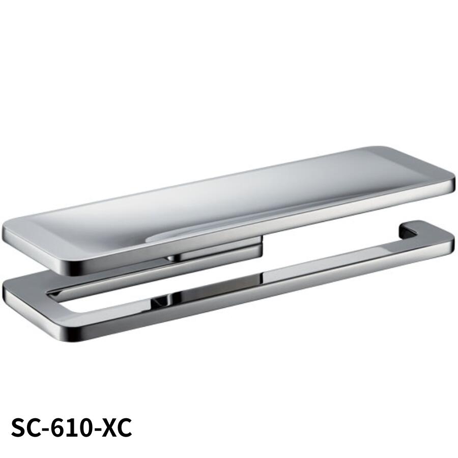 KAWAJUN タオルレール SC-610-XC クローム タオル掛け タオルバー タオルハンガー 洗面所 浴室 収納|建築金物おまかせ店