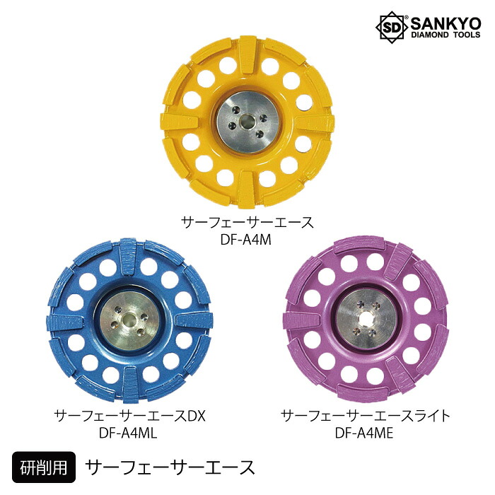 サーフェーサーエース DF-A4M/DX DF-A4ML/点火装置 DF-A4ME 混凝土 レンガ 差しつかえる 石の摩擦 切りはなす 三京金剛石産業