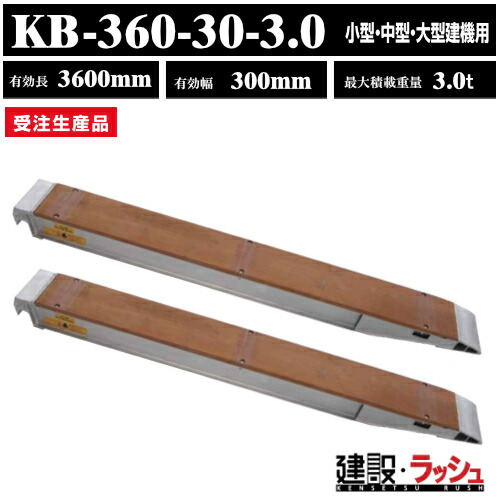 アルミブリッジ スロープ はしご ラダーレール 昭和ブリッジ KBブリッジ 型式:KB-360-30-3.0 昭和ブリッジ販売 アルインコ|仮設トイレなら建設・ラッシュ
