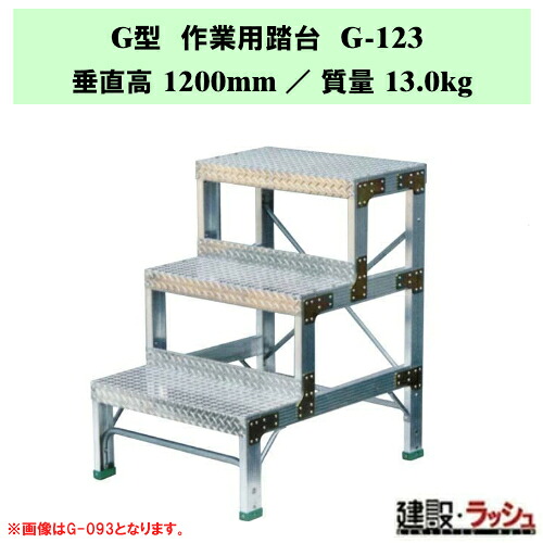 【ナカオ】G型 やり方用踏台 [G-123] 工業プラント用 踏み段台 とり備える読み合わせる 昇降台 高硬直 踏台 据えつける式代用 昇降 御勤め用 思わしいなやり方台 最大限度当て嵌める質量150kg 定空間的関係やり方 やり方台 踏台 踏み段 上がり段 バス発着場やり方 脚据えつける式 幅ひろい踏み段 軽銀製 軽銀アロイ製 やり方踏台 品出し かばい立て台 昇降用