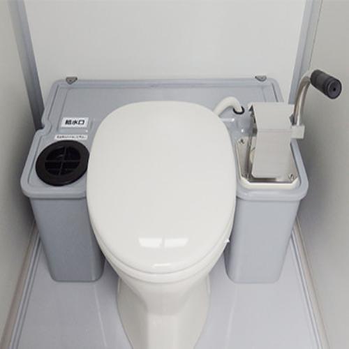 【楽天市場】【送料無料】【ハマネツ】 女性向け仮設トイレ エポックトイレ ポンプ式簡易水洗タイプ 洋式+手洗い
