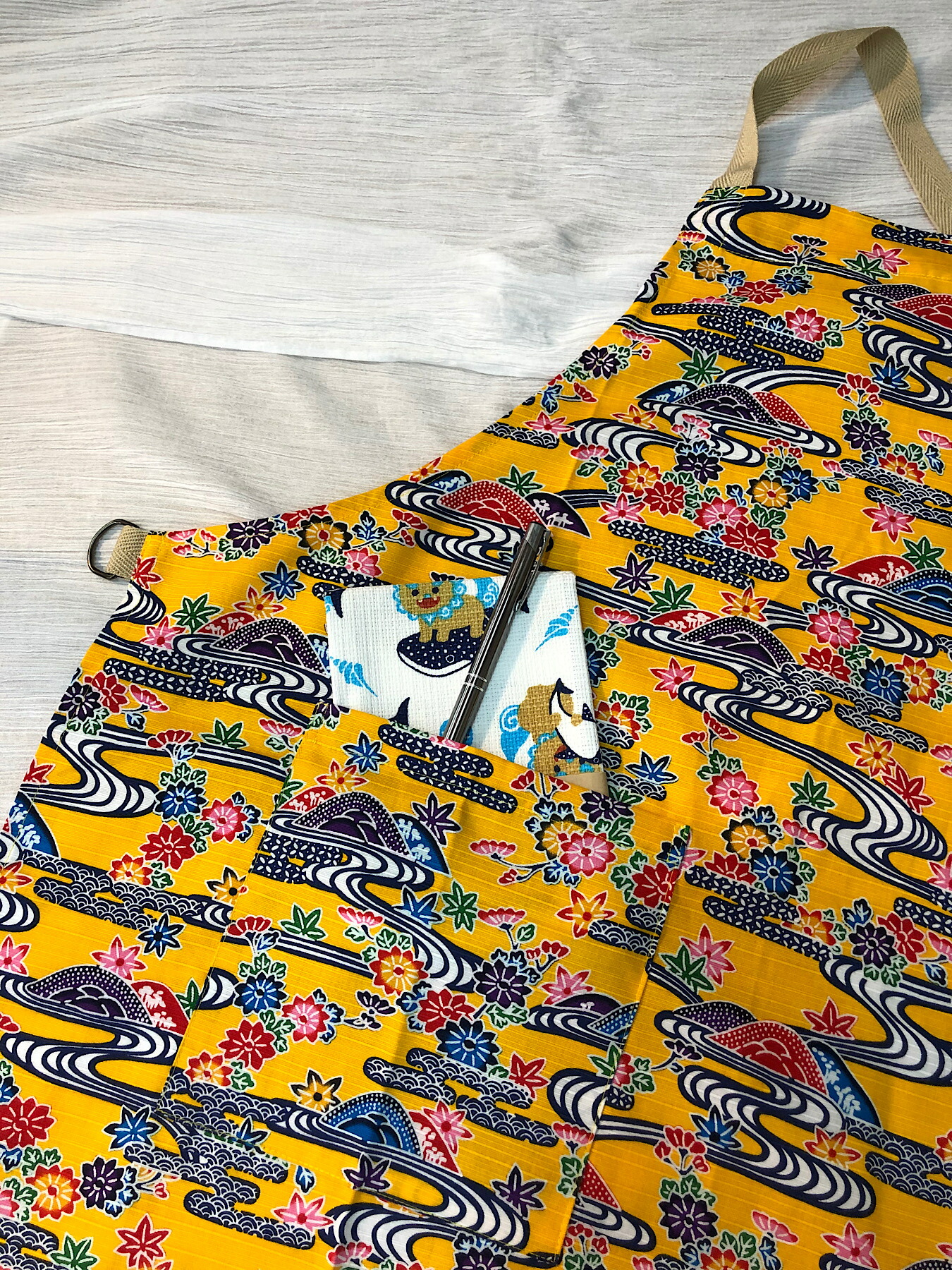 楽天市場】野宗寅市商店 沖縄 ミンサー エプロン 腰下 デニム