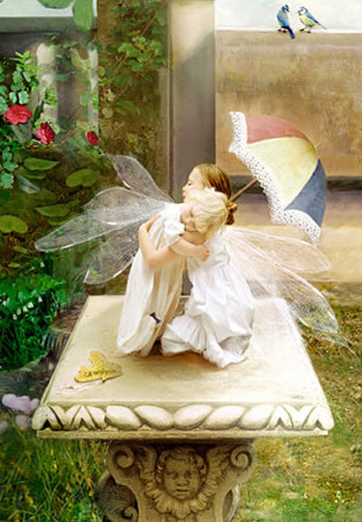 楽天市場】天使 妖精 絵画 ア スプリング ギャザリング （春の