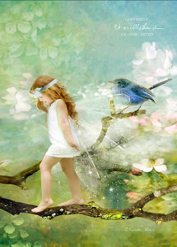 楽天市場】天使 妖精 絵画 ムーンフェアリー シャーロット バード