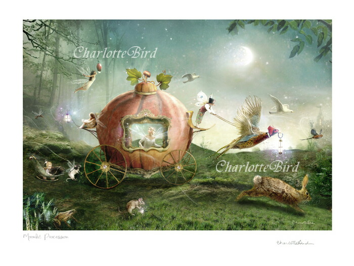 ★専用★Charlotte Bird シャーロットバード　絵画　妖精 天使 妖精 絵画 ヴィンテージゴールドフォトフレーム