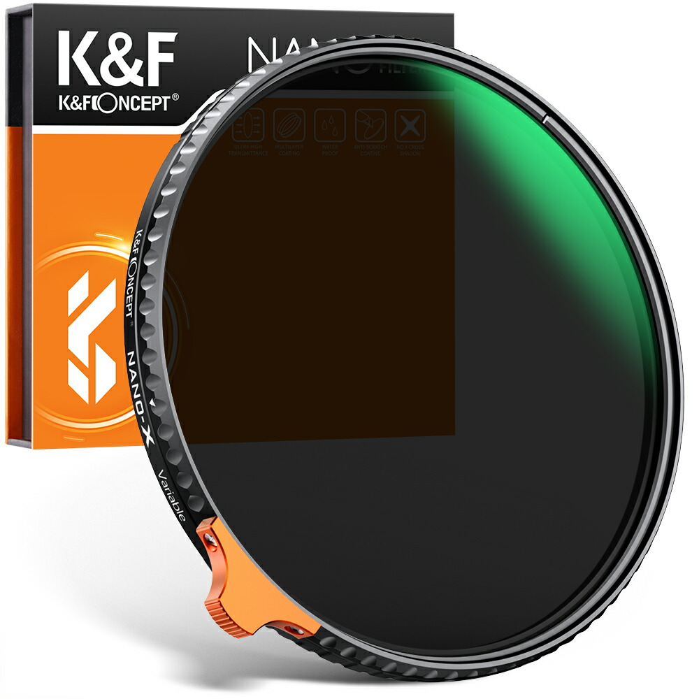 楽天市場】K&F Concept 可変式NDフィルター 77mm82mm ND2-ND400 Nano-X