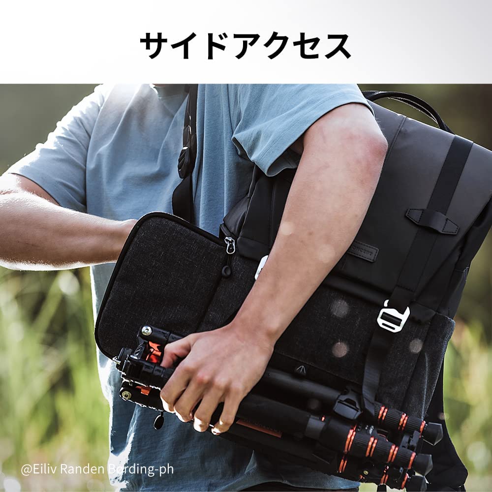 K＆F Concept カメラバッグ 旅行 おしゃれ 大容量 三脚収納可 DSLR