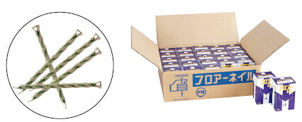 SC　フロアー釘（クロメート）　＃14&times;38mm【1ケース/1kg&times;25箱入】【※メーカー取寄品】｜ケンチクボーイ
