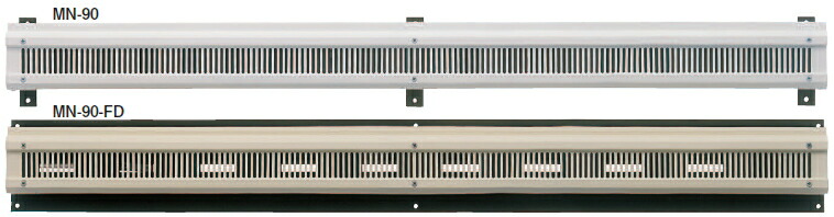 カネシン 軒裏風通し口見切手合い ダンパー付 MN-90-FD 黒いこと【1容れもの/10台入】