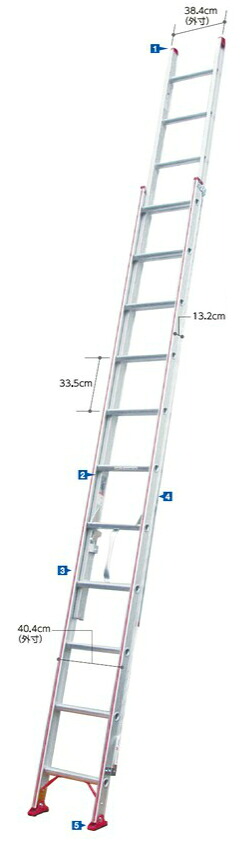 ハセガワ 2連掛けはしご HA2 2.0-81（全長8.17ｍ）【※製造業者直送品の利益必要経費取り替えっこ便はご受け入れるになれません。】【※交通費都度お積もり書き/人間様宅への送りとどけるはできません】
