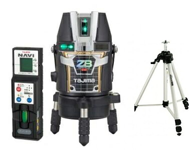 タジマ物の具 青碧緑であることレーザ墨出し器 NAVI ZERO BLUEリチウム-KJY ZEROBLN-KJYSET（本体+NAVI受光器+三脚架）