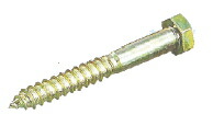 コーチスクリューボルト(クロメート) M12×300mm(頭19mm)【1箱/50本入】|ケンチクボーイ