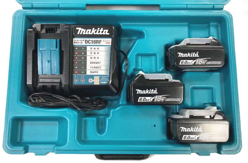 楽天市場 マキタ電動工具 18vバッテリー 充電器キット Bl1860b 3個 充電器dc18rf 収納ケース ケンチクボーイ