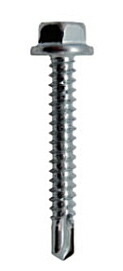 九飛勢螺　ピアスビス　ドリルネジ　HEX（六角）　鉄メッキ　6×90mm【200本入】　H690