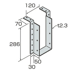 山菱 （C）梁受け鉄器 BH3-212（釘付）【1入れもの/10個入】