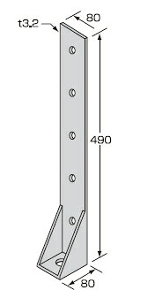 山菱　ホールダウン金物　クロメート　HD-B25（角座W6.0×54mm付）【1ケース/10個入】【※2ケースごとに送料800円かかります】