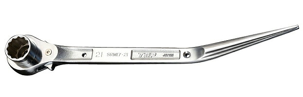TOP(トップ工業) 鳶仕様ステンレスラチェットレンチ(シノ付) SRM-17×21BT|ケンチクボーイ