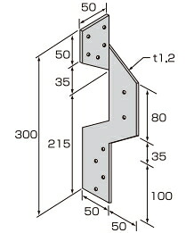 山菱 (C)あおり止め金物 TW-30(釘付)【1ケース/50個入】