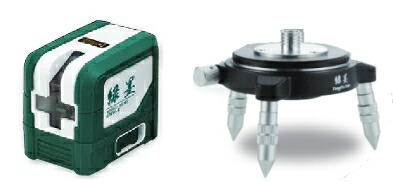 新潟精機/SK　グリーンレーザー墨出し器　[緑墨]　GMW-4（+回転台GMW-RTセット）