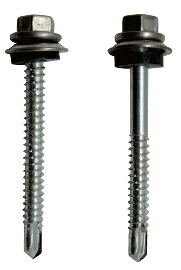 九飛勢螺 ピアスビス ドリルネジ ステンキャップシール ネジ部：鉄メッキ 6×60mm SC660（半ネジ）【150本入】