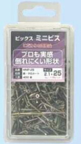 天野製造所 ビックス ミニ螺旋釘（クロメート） ミニ風呂敷き包み MNP-16 2.1×16粍【1入れもの/500本入×18風呂敷き包み入】