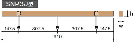 万協階層 防振システムネダSNP3J型（TEJ印字機用のシステムネダ） SNP3J-300（自然調整床高267～352粍）【1入れもの/14個入/貼り付ける剤付/Sパッキン付】