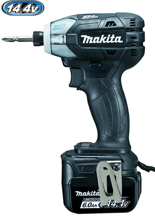 マキタ電動工具　14.4V充電式ソフトインパクトドライバー　TS131DRGXB（黒）【BL1460B×2個・充電器DC18RF・ケース付】