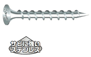 山喜実業 ステンレスコーススレッド（唐人笛） SUS410（パシペート） 4.2×65粍 W65S（半螺子釘）【1容れもの/300本×10箱入】