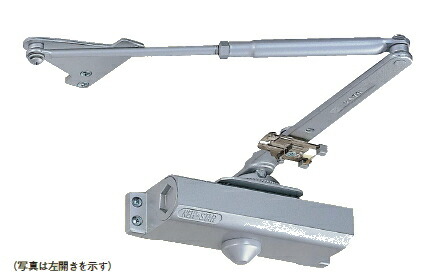 NEWSTAR（ニュースター）　温度ヒューズ付ドアクローザー　PF-182（パラレル型・ストップ付）　シルバー　ドアチェック　左右兼用