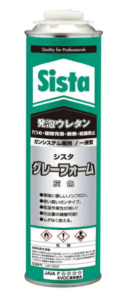 ヘンケル　発泡ウレタン　シスタ　グレーフォーム（750ml）　ガンタイプ　SGY-750【1ケース/12本入】　※ガンは別売 26,212円