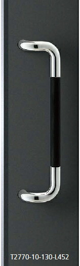 UNION（ユニオン） ドアハンドル 除電ABSブラック＋ステンレスミラー T2770-10-130-L452【内外/1組】