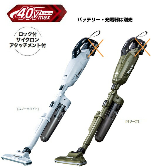 楽天市場】マキタ掃除機 40Vmax充電式クリーナー CL001GZCW（白