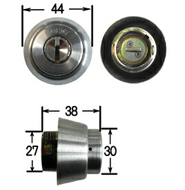 大黒製作所（AGENT）　MIWA取替用ディンプルシリンダー　LS5-BH【対応扉厚33～42mm・ディンプルキー5本付】