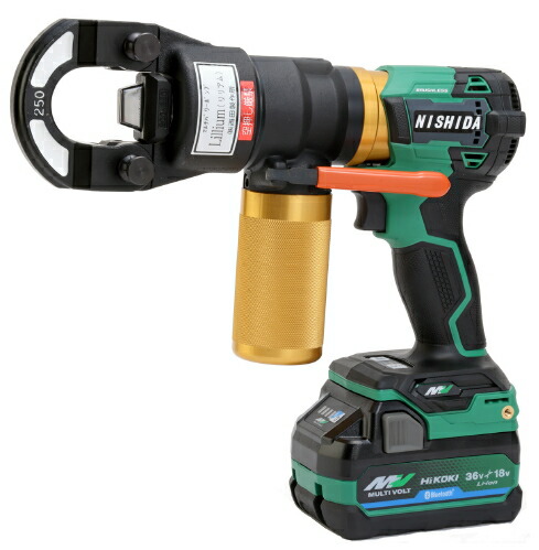 西田製作所　油圧マルチパワーツール　端子圧着セット　NC-AVA250ZZB【4.0Ahバッテリー×1個・充電器・端子圧着ヘッド×1・ケース付】