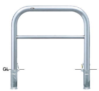 サンポール 車止め アーチ形 差込式カギ付 φ76.3×W1000×H800 AH-8SK10-800 【※製造会社直送品の目的必要経費取り替えっこ便はご受け入れるになれません】【人間宅送りとどけるの切っ掛けは都度貨物輸送お積もり書きとなります】 3120483