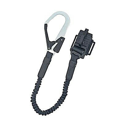 タジマツール 胴ベルト用ランヤード 蛇腹縦型L1（スチールフック） B1JR150-TL1BK