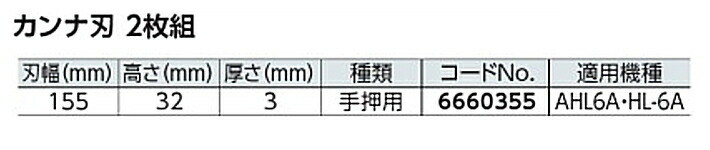 京セラ リョービ 手押かんな盤用かんな刃 6660355