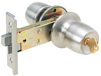 新日軽 アルミサッシ取替錠 勝手口(キー3本付) S-29 バックセット100mm|ケンチクボーイ