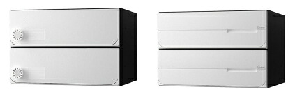 NASTA（ナスタ）　大型郵便物対応集合郵便箱　KS-MB4102PY-2【錠前タイプ・カラーを選択下さい】【2戸用/屋内仕様】【前入後出】