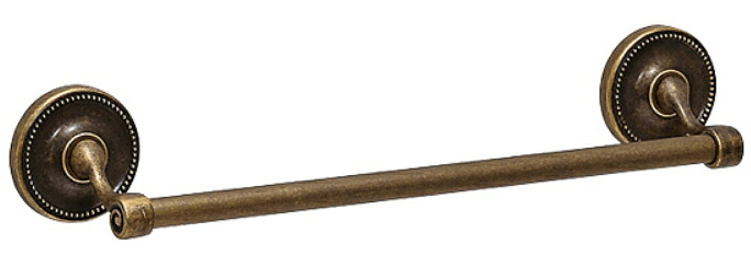 ゴーリキアイランド　真鍮　タオルバー(Polish　Brassシリーズ)　　古色　360ミリタイプ【真鍮　アンティーク　ブラス　雑貨】　0264-00171｜ケンチクボーイ