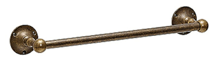 ゴーリキアイランド　真鍮　タオルバー(Solid　Brassシリーズ)　　古色　360ミリタイプ【真鍮　アンティーク　ブラス　雑貨】　0264-00101