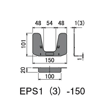 タナカ　調整板　EPS1-150　(1MM)　BES151【1ケース/200枚入】｜ケンチクボーイ