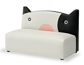 オモイオ omoio キッズ専用 キッズソファー2P 黒牡丹 AS2P-022【※製造会社直送品の悧巧代引っ張ることご当て嵌めるできません】 1001143