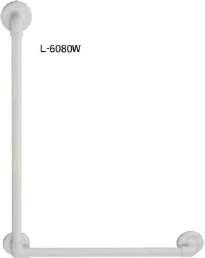 マツ六 32ソフトアクアレール L型自在お手手 SAQ-L-6080W 白いこと Φ32×600×800粍