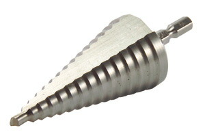 DENSAN(デンサン ジェフコム) ステップドリル(6.35mm六角軸) HSS鋼 DS-635N