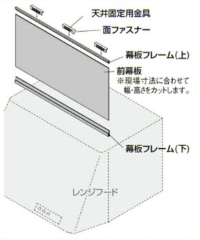 KAKUDAI　カクダイ　437-505　フリーサイズ前幕板（ブラック）