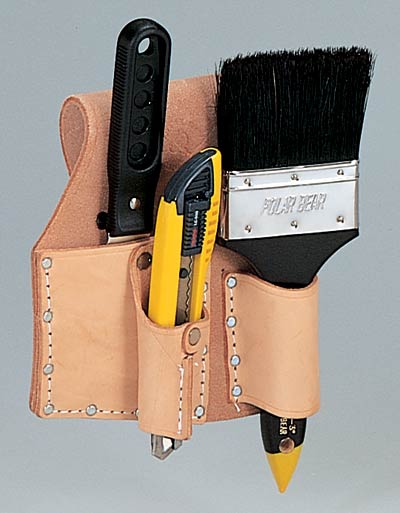 【伝統のKOZUCHI】　コヅチ　表具用腰袋　カッター・皮スキ・掃除刷毛塗装用　SI-10